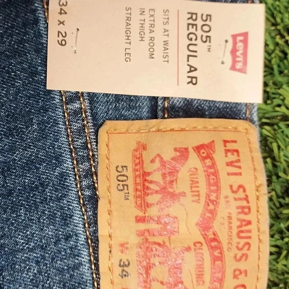 Levis Strauss & Co. 505 Regular Mens Jeans W34 L29 NWT - Picture 2 of 13
